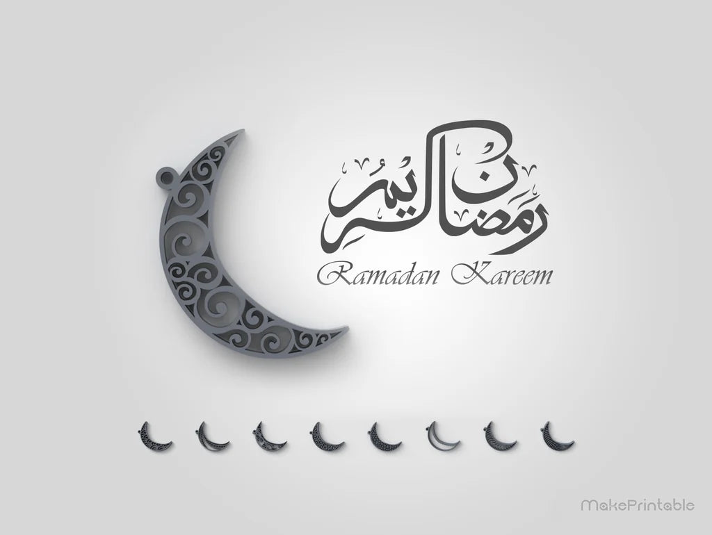 Ramadan Crescent 3D Keychain