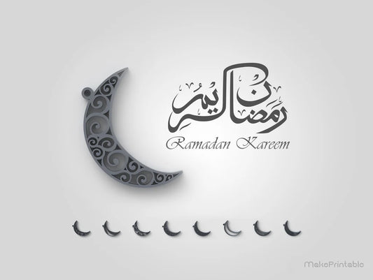 Ramadan Crescent 3D Keychain