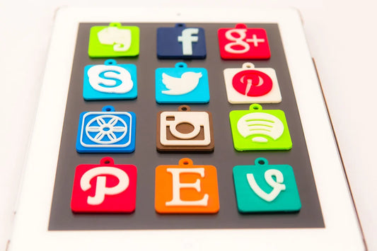 Social Media Icon 3D Keychain